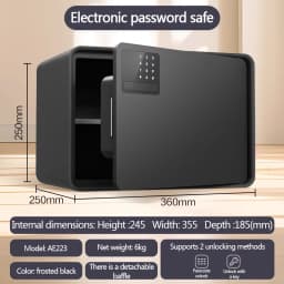 All steel fingerprint password safe New safe small automatic door safe box 20/25cm anti-theft password key safe Jewelry safe