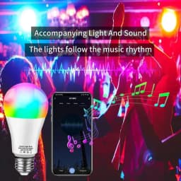 E27 LED Smart Bulb WiFi Tuya Smart Life APP Control Dimmable 15W 18W RGB+CW+WW Light Bulb For Home Bedroom Hotel Bar Party Decor