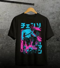 Chainsaw Man Anime Reze Denji Graphic Printed T-shirt Men's and Women's T-shirt Men's Top Sports T-shirt 2026 Summer New Tee