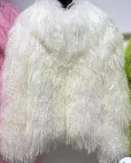 Sai Deng Qiu Li Winter Polychrome Warm Stand Collar Real Mongolia Sheep Fur Jacket Coat Women