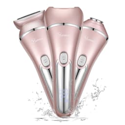 Hatteker 3-in-1 Electric Epilator Set for Women IPX7 Waterproof USB Rechargeable Full Body Hair Remover with LED Display