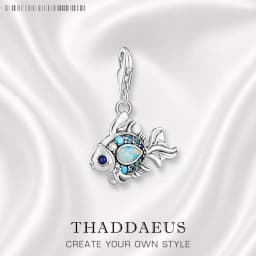 Blue Maritime Fish Charm Pendant 2023 Spring 925 Sterling Silver Trendy Lucky Gift For Women Jewelry