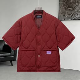 Men's Mid-Sleeve Cotton Jacket Thickened Warm Casual Home Wear Top Lightweight Cotton Coat Fashionable Urban Style Cleanfit