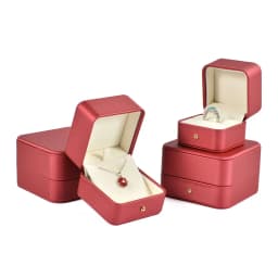 High Quality PU Leather Jewely Boxes Necklace Bangle Bracelet Ring Gift Packaing Case with Custom Logo