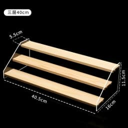 3-6 Layer Transparent Display Rack & Wooden Ladder Storage Shelf, Dustproof Organizer Stand for Cupcakes, Model Toys