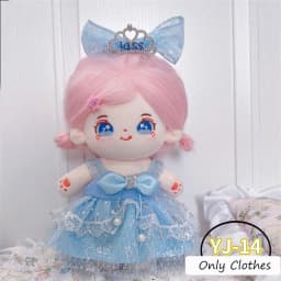 Cute Dress Up Jk Uniform Clothes for 20cm Cotton Plush Lolita Cross Dressing Clothing Skirt Fashion Casual Suit Socks Girl Toys