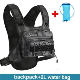 Running Cycling Chest Pack Hydration Vest For with 2L Water Bag Bicycle Race Marathon Sports Tactical Pouch Rid Camping Backpack