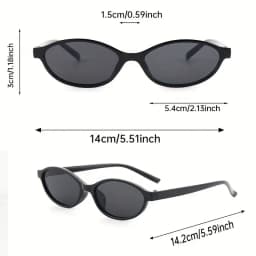 2pcs Women's Vintage Small Oval Sunglasses, UV Protection, Ideal for Outdoor, Travel, Driving & Daily Wear, Perfect Gifts