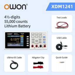 OWON XDM1041 XDM1241 4 1/2 Digital Multimeter Portable Bench True RMS DC/AC Current Voltage USB Multimetro Tester Meter SCPI