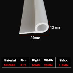 1/5Meter 9 Shape Auto Rubber Seals Car Door high temperature Oven Steam Doors Window Silicone P-Type Weather Strip