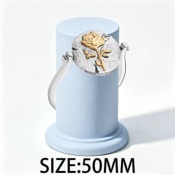 2026 New 925 Silver Sparkling Heart Shaped Rose Sun Moon Women's Seal Ring Display Tool DIY Exquisite Charm Jewelry Gift