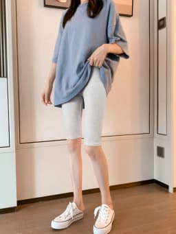 Women's Modal Short Pants Thin High Waist Elastic Slimming Black Base Layer Pants Can Be Worn outside Five-Quarter Length Summer