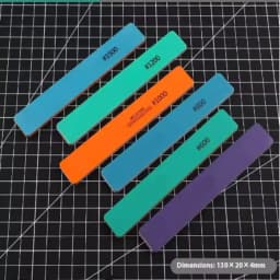 6Pcs MS-E400-1500 Semi-rigid Sanding Sticks Plastic Model Polishing Rod for DIY Assembling Model Build Tools