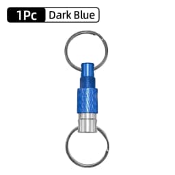 Dual Split Detachable Keychains Key Ring Quick Release Portable Metal Key Holder For Handy Outdoor Tool Accessories Mini Buckle