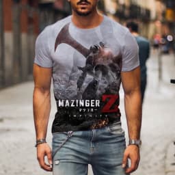 Mazinger Z Robot 3D Print Sport Quick-dry Breathable Men T-shirt Outdoor Casual Anime Harajuku Cosplay Parent-child Short Sleeve