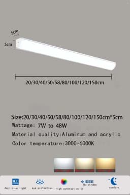 Minimalist Strip Wall Lamp Ip65 Outdoor Waterproof Wall Lamp Garden Villa Porch Courtyard Outdoor Lighting Exterior Wall Lamp