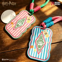 Pinky Harry Potter Card Holder Bag Charm Pendant for Daily Halloween Christmas Birthday Gift for Students Fans Women