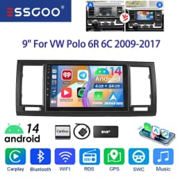 ESSGOO 9" Android 14 For VW T6 Transporter Multivan Wireless CarPlay Android Auto Car Stereo Radio GPS Navi WIFI SWC Mirror Link