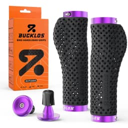 BUCKLOS 3D Printed Bicycle Grips Ergonomics 3D Bike Handlebar Grips Honeycomb Bicycle Handle Lock on MTB Cuffs Bike Bar End