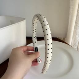 Retro Satin Polka Dot Sponge Headbands for Woman Fashion Temperament Hair Hoop Wash Face Hair Band Female Party Hair Accessories