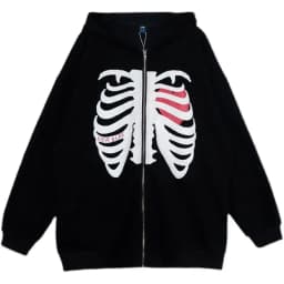 Y2K Rhinestone Cobweb Zip Up Oversized Sweatshirt 2022 Autumn Goth Hoodie Men Women Grunge Hooded Jacket Streetwear Y2K Clothing