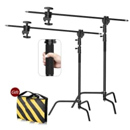 Black C Stand SH 2.6M/3.3M Stainless Steel Foldable Light Stand Tripod Magic Leg Photography C-Stand For Spot Light,Softbox