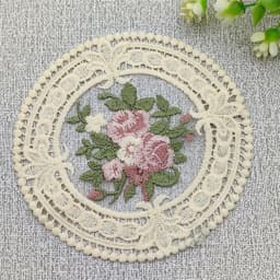 Round Hand Crocheted Doily Vintage Cotton Crochet Table Place Mat Wedding Napkins Cloth Lace Placemats Decorative Mantel Mesa