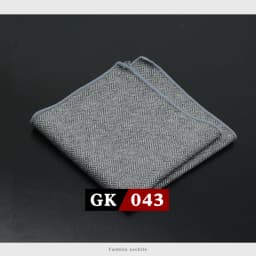 Classic Wool Pocket Square 25CM Solid Color Black Handkerchief For Men Vintage Hankies Tuxedo Suit Accessories Neckties Cravat