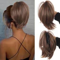 Pinch style messy chicken coop head wig ponytail bun bun bun head straight ponytail