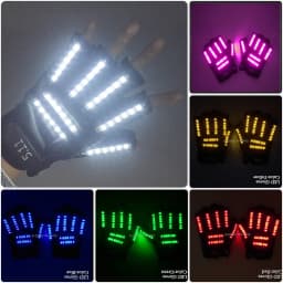 High Quality Gloves 6 Neon Light Colors For Choice Adult Decorative Mittens Performance Dance Costumes Gloves Glow In The Dark
