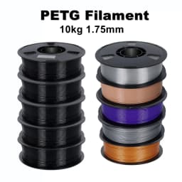 22LBS PETG Filament 3D Printer Filament 10 5 Rolls 1KG 1.75mm Bundle Multicolor Accuracy +/- 0.02mm 10kg 5kg PETG, Plastic Spool