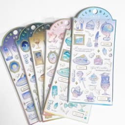 3 pcs/6 pcs Wonderful Starry Sky Time Gilding Stickers Scrapbooking Diy Journal Stationery Sticker Deco School Supplies Gift