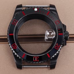 PVD Black NH35 40mm Men's Watch Case Sapphire For SUB Seiko NH35 NH36 NH38 NH34 Miyota 8215 ETA 2824 Movement Yacht-Master 20ATM