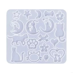 Rabbit Silicone Mold DIY Crystal Earrings Pendant Charm Mould UV Epoxy Resin Molds Keychain Jewelry Making Tool