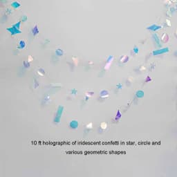 Iridescent Star Moon Circle Garland Ramadan EID Mubarak Birthday Party Decorations Hanging Crescent Twinkle Little Star Streamer