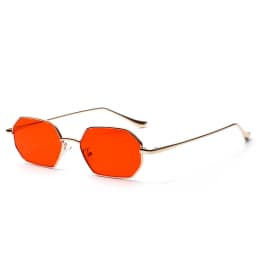 DOHOHDO Retro Metal Small Frame Sunglasses Men Women Vintage Square Black Pink Red Sun Glasses Fashoin Brand Eyeglasses UV400