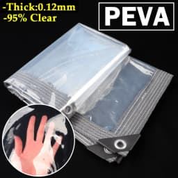 95% Clear PEVA Rainproof Cloth Patio Pergola See Through Tarp Curtain Home Window Keep Warm Film Outdoor Transparent Tarpaulin