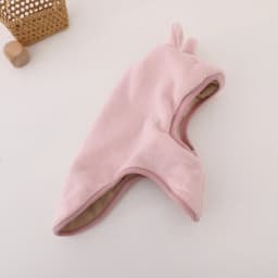 New Winter Warm Bear Ear Children Scarf Hat Boys Girls One-Piece Hat Outdoor Windproof Hood Beanies Cap Plush Balaclava Hat