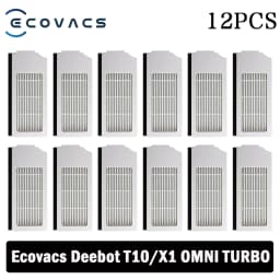 Ecovacs Deebot X1 OMNI / T10 OMNI Robot Vacuum Cleaner Spare Parts, Rubber / Side Brush, Cover,Hepa Filter, Mop Rag, Dust Bag