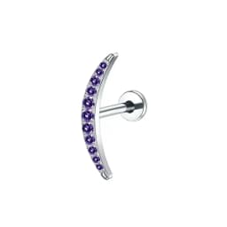 ASTM F136 Titanium Labret Helix Piercing 16/18G Internal Thread Curved Lugs Flat Tragus Conch Piercing G23 Titanium Body Jewelry