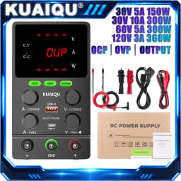 KUAIQU DC Lab Power Supply, High Precision 5V 12V 18V 24V 30V 48V 60V 72V 120V Adjustable Voltage Regulator, Bench Power Source