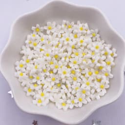 100Pcs 8mm Resin 3D Colorful Mini Flower Gems Flatback  Scrapbook Wedding Applique  Nail Art Decor Crafts  SL560