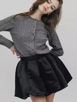 Spring Summer Sweet Cute Soft Shiny Satin Mini Bud Skirt Women with Shorts High Waist Short Luxury Designer Clothes