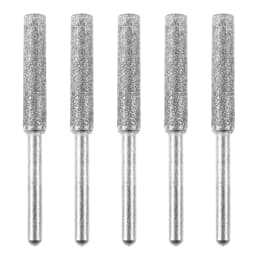 5 PCS Diamond Coated Cylinder Head Grinding Bit 4/4.8/5.5mm Chainsaw Sharpener Stone File Chain Saw Sharpening Grinding Tools