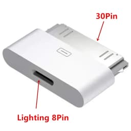 USB C Lighting To 30Pin Adapter Type-c 8Pin To 30 Pin Charging Sync Converter for IPhone 4 4S IPad 2 3 IPod Touch Charger Cord