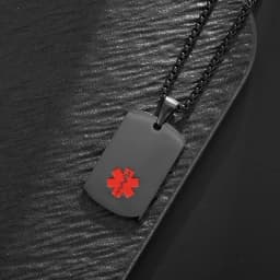 Hot Sale Pendant Smooth Plate Tag Men Retro Necklace Jewelry