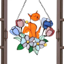 Cat Acrylic Cat On Flowers Cat S Decor For Women Men Hang Ornaments For Patio Living Room Workplace