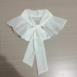 Beautiful White Chiffon Collars Comfortable Pleated Fabric Collars Decorative Detachable Collar for Woman