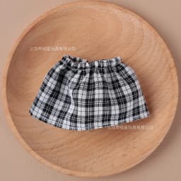 Doll Clothes Sleeveless Top Plaid JK Skirt Set Mini Dress Up Outfit Accessories For 10cm Joint Doll Fashion Doll Costume Gift