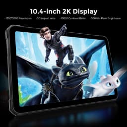 FOSSiBOT DT3 5G Rugged Tablet, Android 15, 10.4 inch 1200x2000 Display, 12GB RAM 256GB ROM, WiFi 6, 21560mAh Battery 66W Fast Charge, 64MP+32MP Camera, LED Flashlight, NFC, GPS/GALILEO/GLONASS/QZSS/BEIDOU/NavIC, Fingerprint & Face ID Unlock